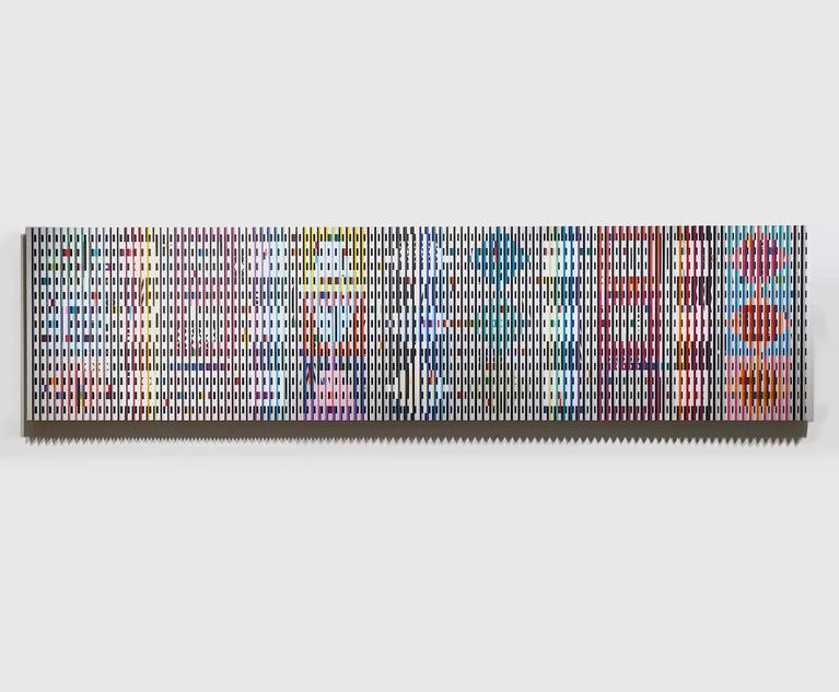 Yaacov Agam, Growth, 1972, Oil on wood panels in twelve parts, supported by a metal truss, 108 x 435 cm