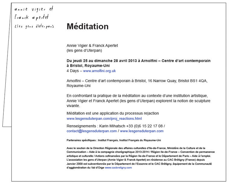 Cartel Méditation