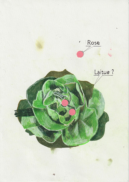 Oeuvre de Thierry Lagalla, Rose... Laitue ? (détails), 2022