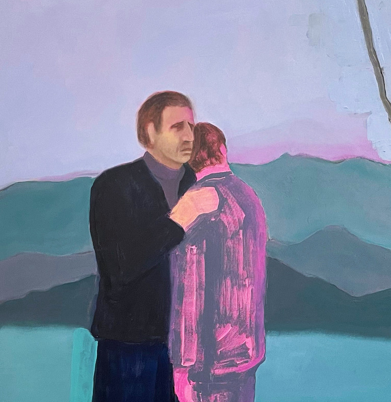 Jean Gfeller, A neck brace, a weird guy and a landscape poster, 2022