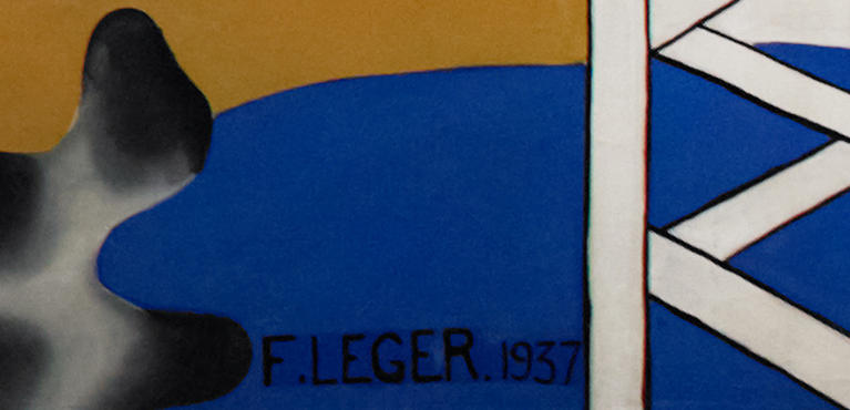 Détail de la signature en bas à droite de Fernand Léger.