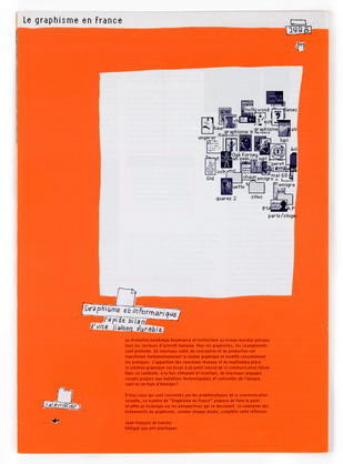 Couverture, Le graphisme en France, Graphisme et informatique, rapide bilan d’une liaison durable,1998