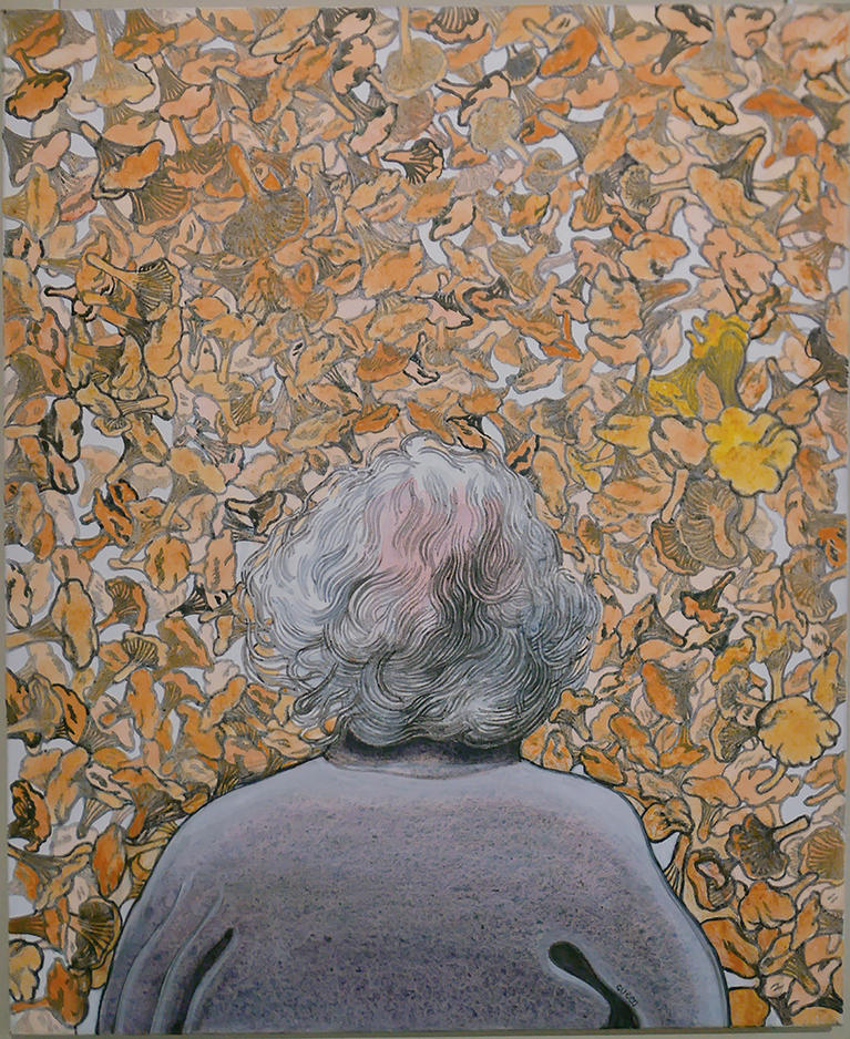 Henri Cueco, « Autoportrait aux girolles », 2002 