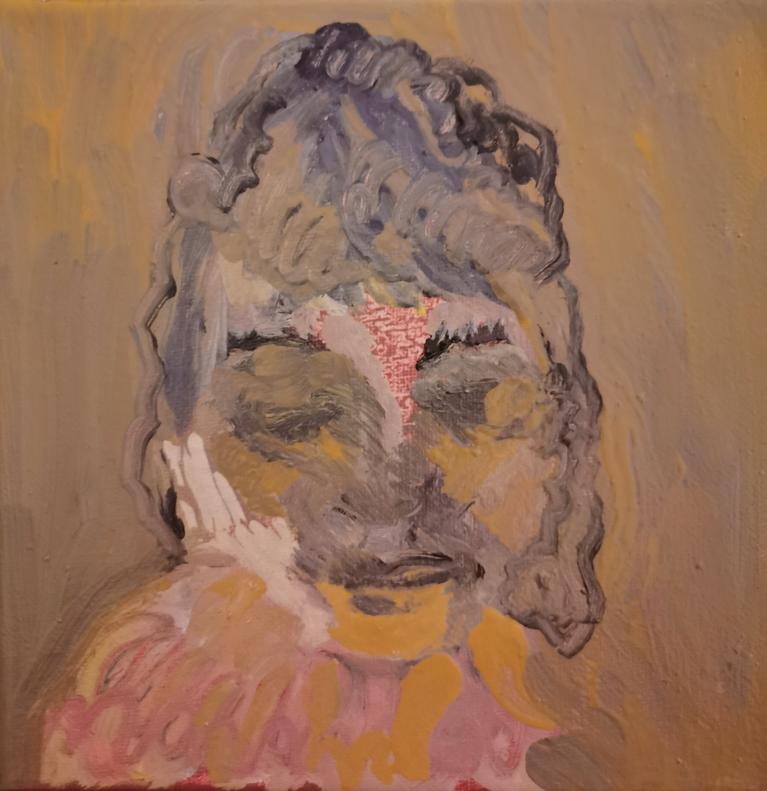 Charlotte Puertas, Desire, 26x26 cm huile sur toile