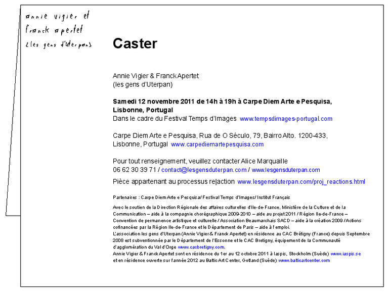 Cartel Caster - Dns le cadre du Festival Temps d’Images