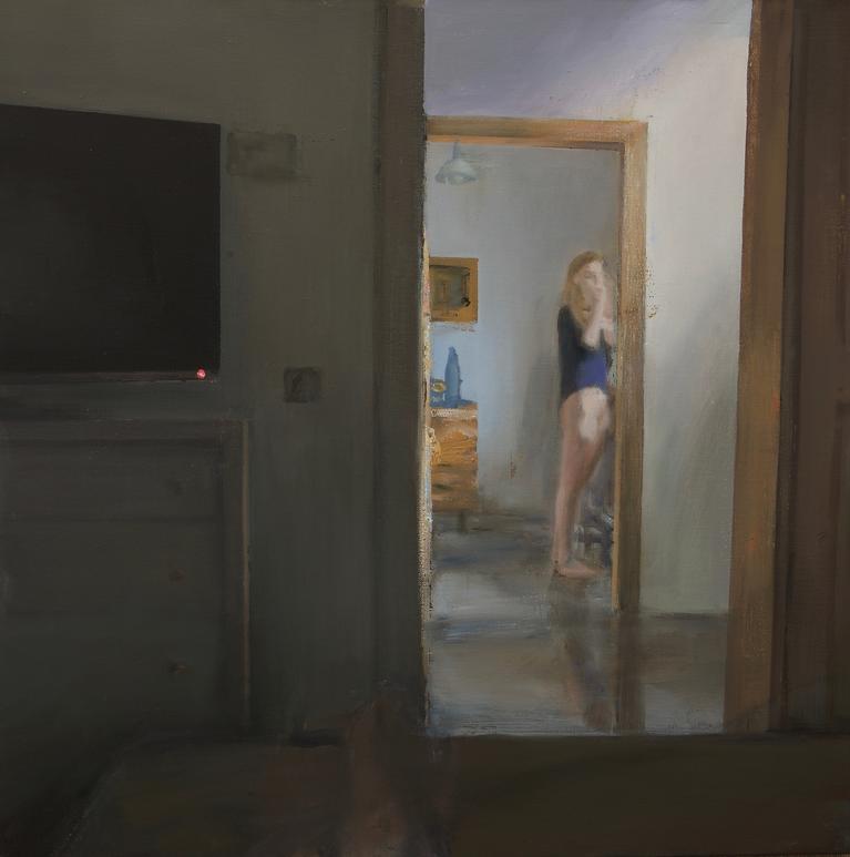 Florin Stefan Camera obscura #2, 2017, Huile sur toile 130 x 130 cm