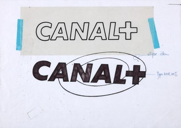 Étienne Robial, Essais du premier logo CANAL+, 1984