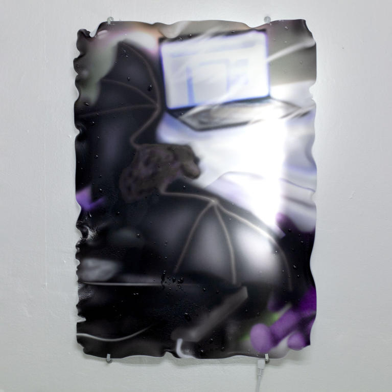 2020,plexiglass translucide, acrylique transparente, 50 × 70 cm