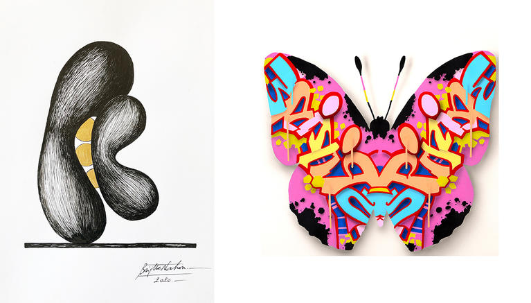 Brigitte NaHoN – Dessins de sculptures Sylvain Lang – Urban Butterfly