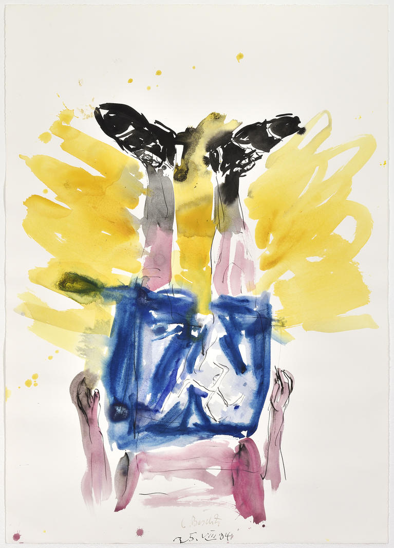 Georg Baselitz "sans titre" 2004 - aquarelle - 100 x 70 cm