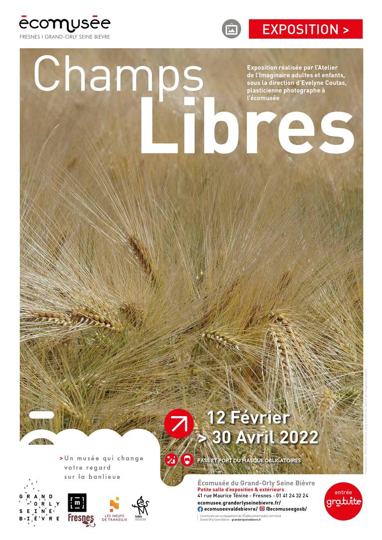 Affiche de format A3 de l'exposition "Champs libres"