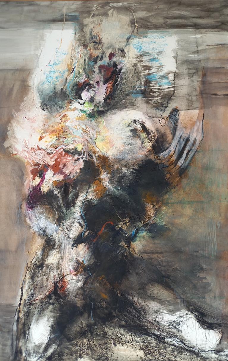 Maryl Le Berre, « 834 », huile sur papier marouflée sur toile, 148 x 98 cm, 2020-2021