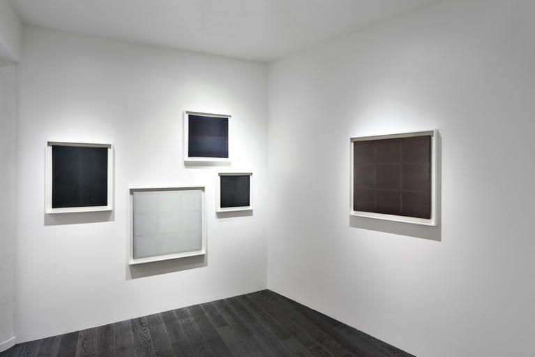 Vue installation exposition First paintings, Bruno Kladar, Jean-Kenta Gauthier Odéon