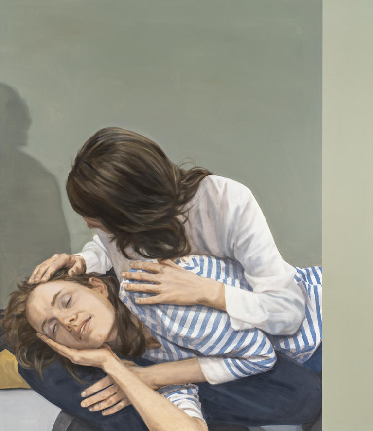 Tim Eitel, Untitled, 2021, huile sur toile, 115 x 100 cm, courtesy de l'artiste et de la Galerie Jousse Entreprise, Paris. 