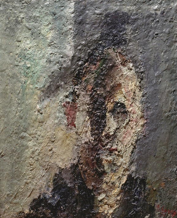Autoportrait d'Eugène Leroy, huile sur toile