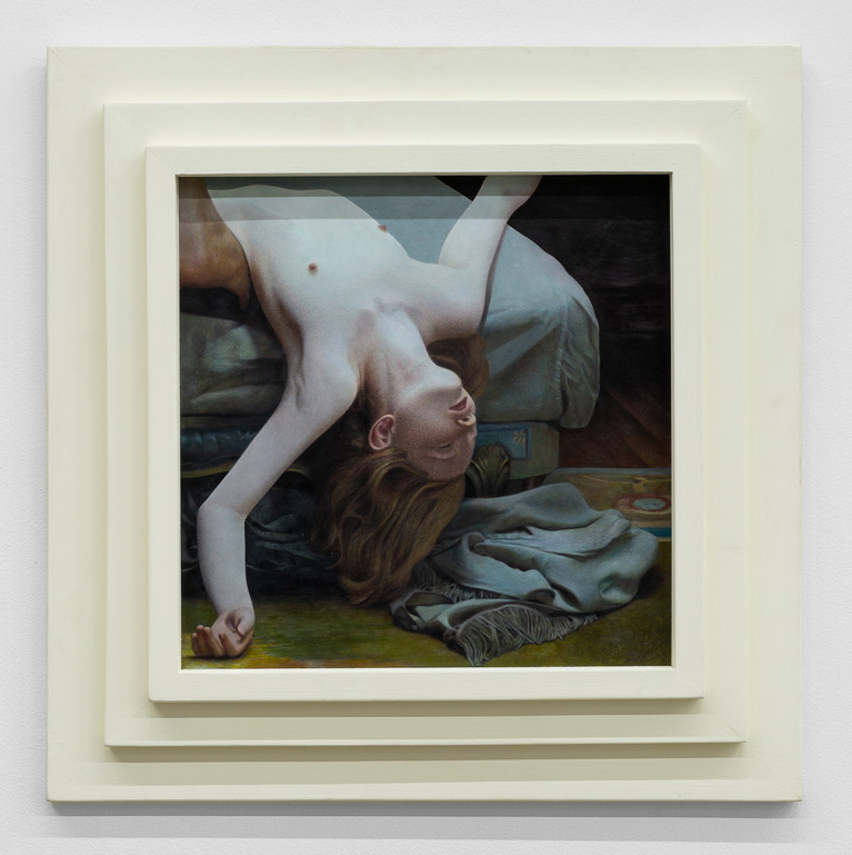 Jean Nipon, Dead By Dawn, 2020, Colored pencils on Strathmore 500 Bristol Paper, white painted mahogany frame, museum glass, 51,5 x 51,5 x 4 cm - 20.3 x 20.3 x 1.5 in. 