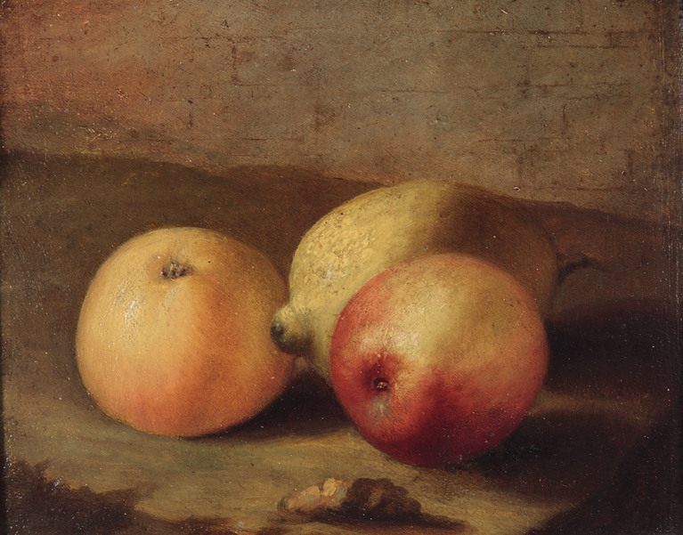 Still life with two apples and a lemon (1620) par Panfilo Nuvolone
