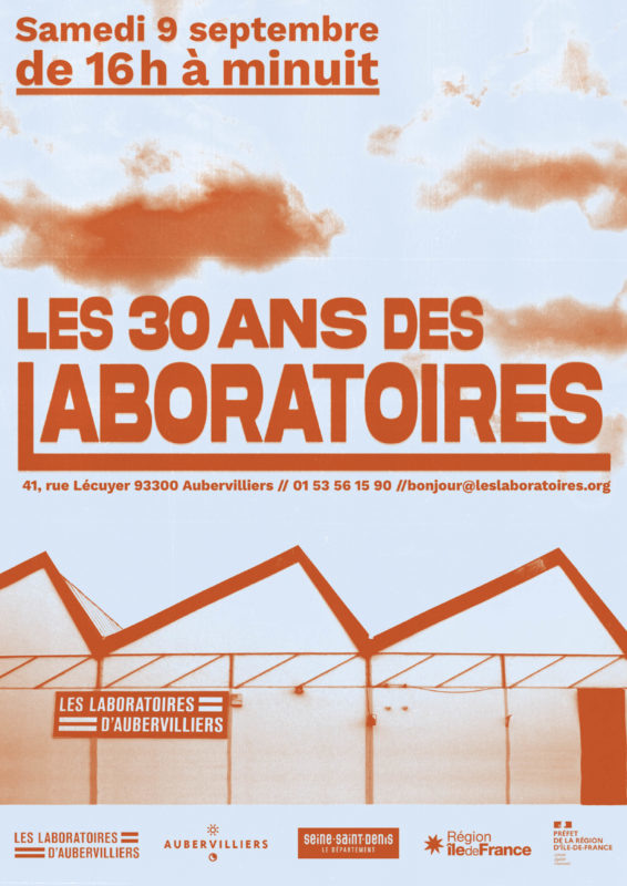 Affiche des 30 ans des Laboratoires d'Aubervilliers © Samuel Demontbron
