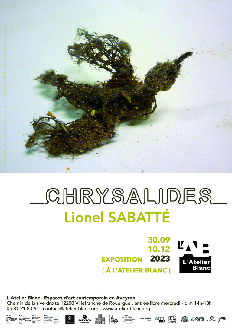 CHRYSALIDES Lionel Sabatté à l'Atelier Blanc