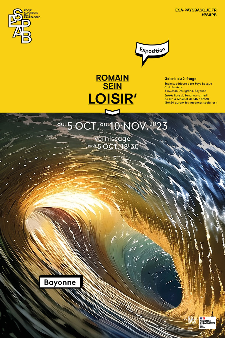 Affiche exposition Romain Sein - Loisir' - ESAPB