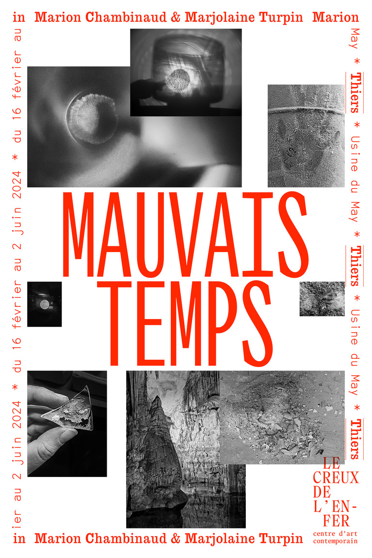 Affiche de l'exposition "Mauvais temps" de Marion Chambinaud et Marjolaine Turpin