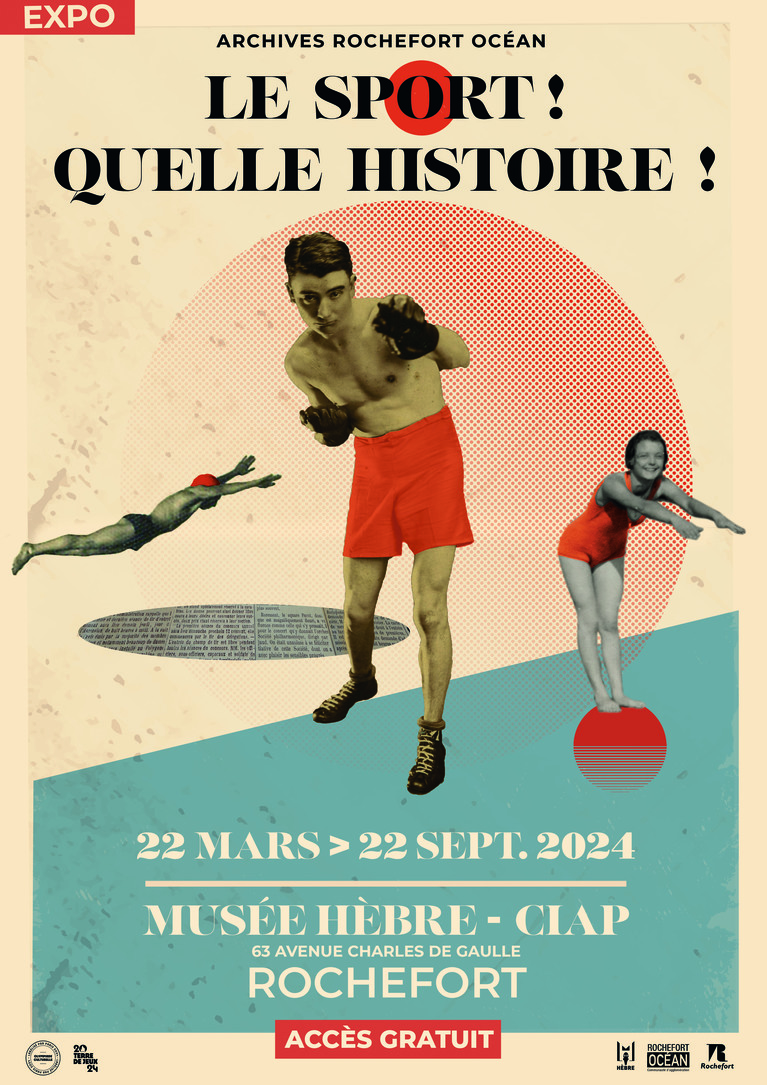 Affiche de l'exposition des archives de Rochefort Ocean au musée Hèbre