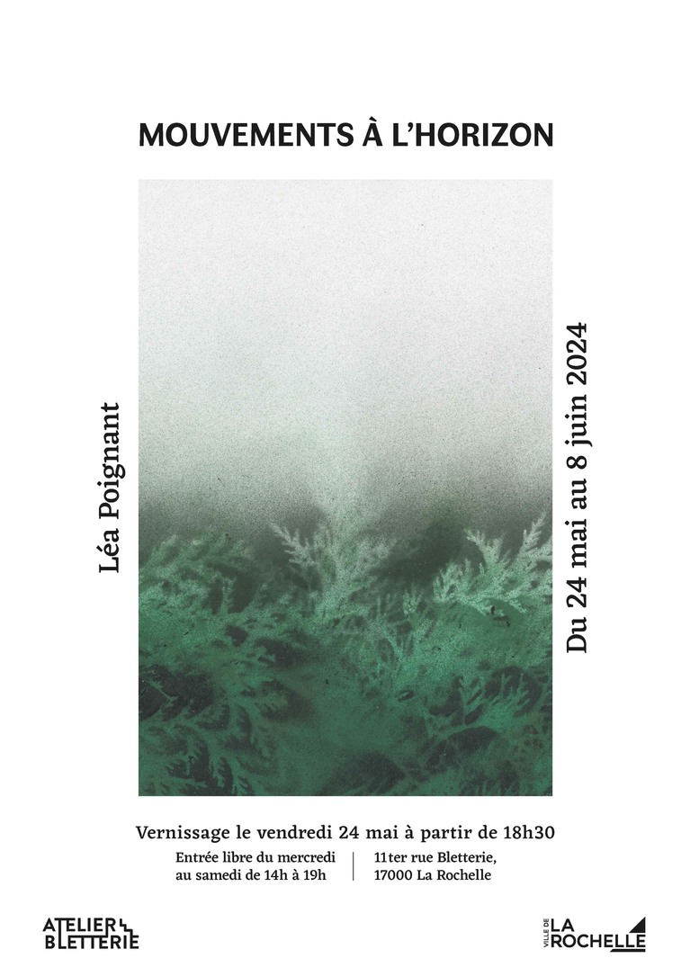 affiche de l'exposition "Mouvement à l'horizon"
