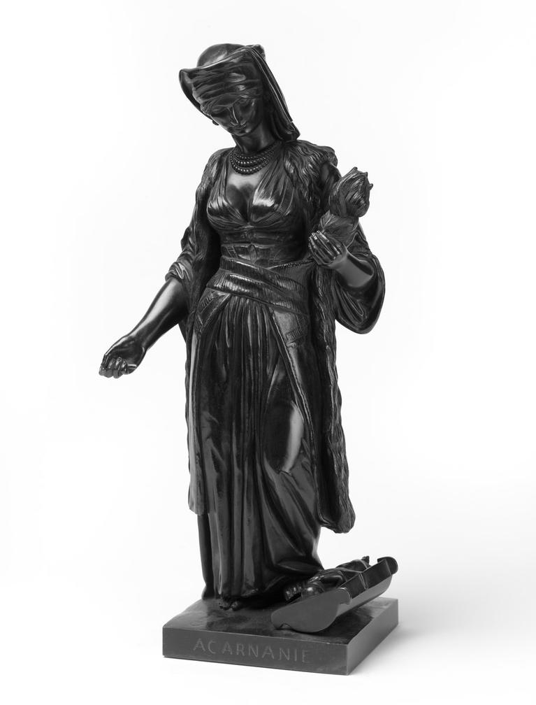 Femme de l'Acarnanie, sculpture de Charles-Henri-Joseph Cordier