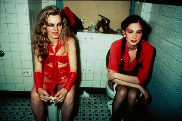 Nan Goldin, Cookie and Millie in the Girl's room at the Mudd Club, N.Y.C., 1979 