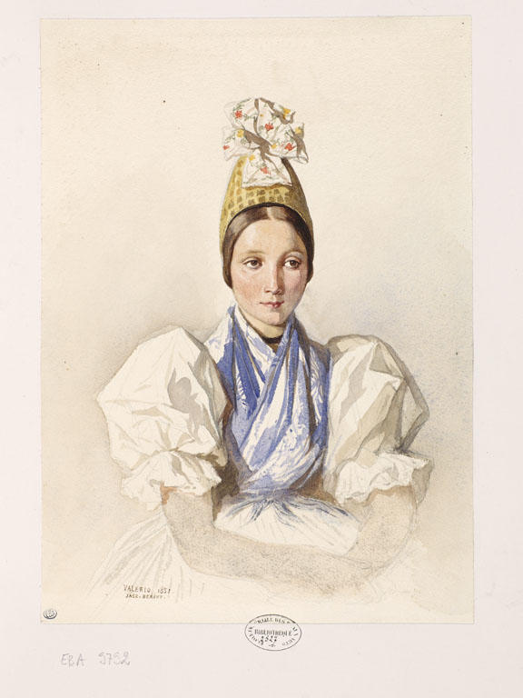 Femme mariée de Jasz-Bereny, aquarelle de Théodore Valerio