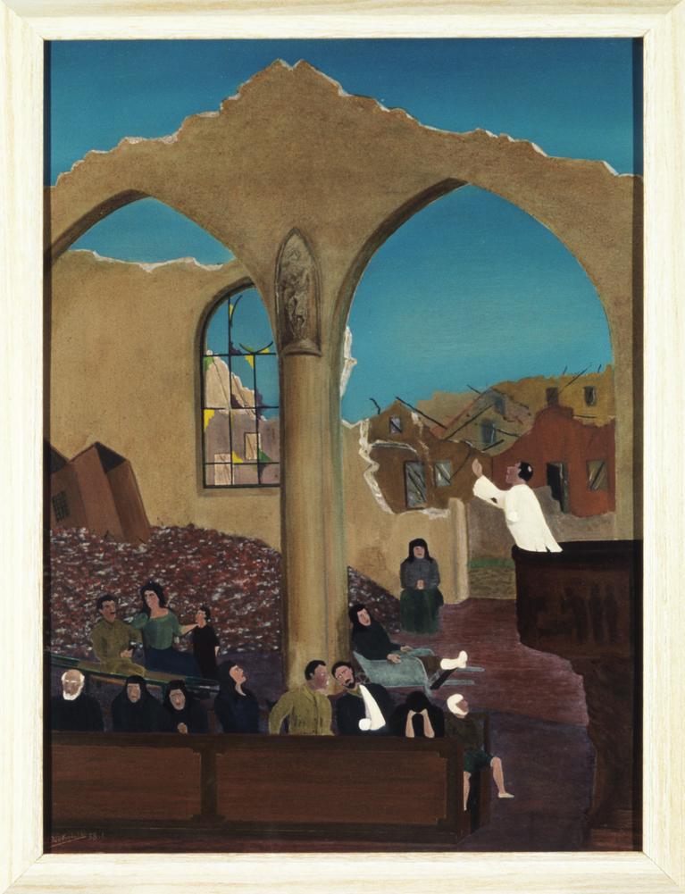 Messe aux rescapés d’Espagne, peinture de Louis-Auguste Déchelette