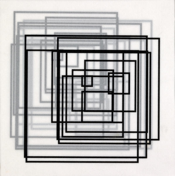 Vera Molnar, Étude « Java de 36 carrés » pour un projet d’estampes « Nouvelles vagues », 1974-2011