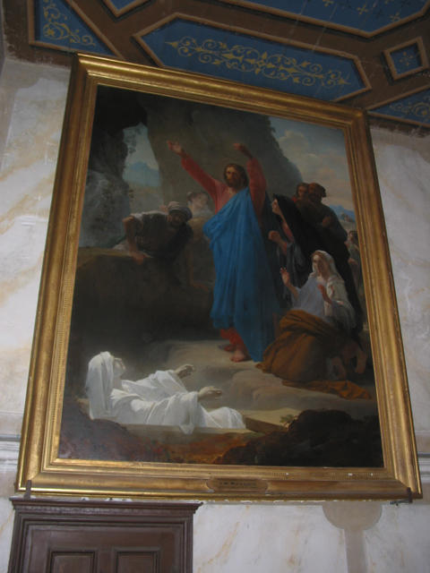 Vue du tableau de Pierre Charles Marquis, La Résurrection de Lazare