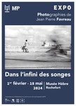 Affiche de l'exposition de photographies de Jean Pierre Favreau au musée Hèbre en 2024